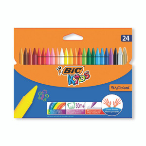 Bic Plastidecor Crayons AST PK24