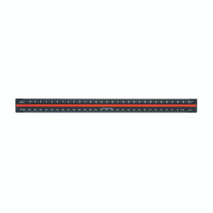 CW Office Linex Aluminium Triscale 30CM Black, a black aluminum measuring ruler with metric and imperial markings.