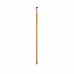 CW Office Graffico By 5 Star E/Tip Pencil P144, wooden pencil with a red eraser and silver ferrule, featuring the brand name 'Graffico' printed in yellow.