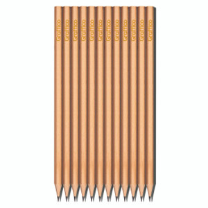 CW Office Graffico By 5 Star Hb Pencils P144, image of ten sharpened wooden pencils with yellow branding and black tips.