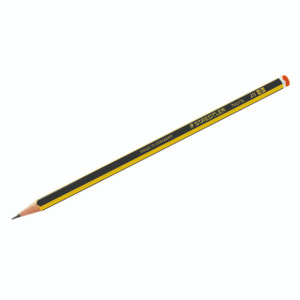 CW Office Staedtler Noris Pencil 2B, black and yellow graphite pencil with eraser tip, made in Germany for writing and sketching.