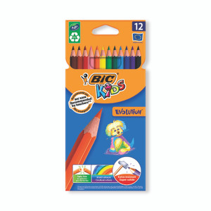 Bic Kids Ecolution Col Pencils PK12