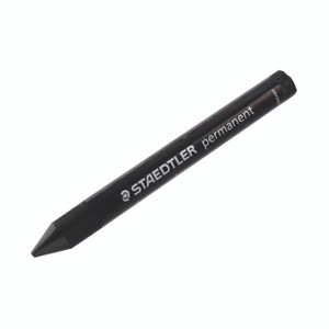 CW Office Staedtler Omnigraph Crayon BLACK12, black permanent marker pen for writing and drawing.
