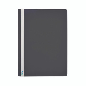 CW Office Elba Report File A4 Black PK50, black A4 report file with a white vertical stripe on the spine and the ELBA logo at the bottom.