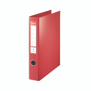 CW Office Esselte 4D Rbndr A4 40MM Red 82403, red binders for filing and organizing documents.