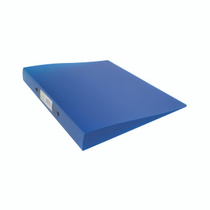 CW Office Q-Connect 2 Rbndr A4 Frosted, blue plastic A4 binder with a frosted finish and sturdy spine for document organization.