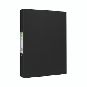 CW Office Q-Connect BLK 2 Ring A4 Binder PK10, black 2-ring A4 size binder for organizing documents in a professional office setting.