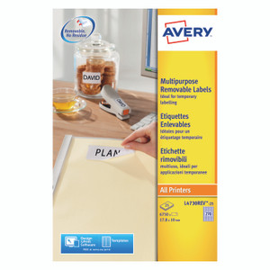 Avery Removable Lbl 270/SHT 25 Shts