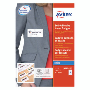 Avery S/A Name Badges 80X50MM PK150