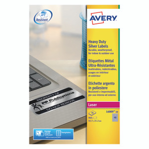 Avery Heavy Duty Silver Laser Labels