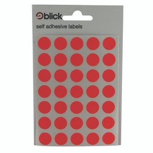 Blick Coloured Lbls 13MM Red PK2800