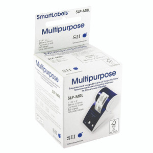 CW Office Seiko SLP-+/Pro 29x51MM PK440 Multi-purpose Labels, image of a white box with blue accents containing 220 labels on 2 rolls, 28mm x 51mm size