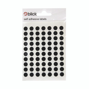 Blick Coloured Lbls 8MM Black PK9800