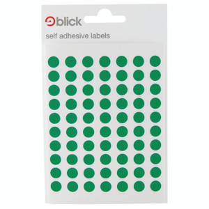 Blick Coloured Lbls 8MM Green PK9800