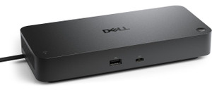 Dell DELL Pro SD25 Wired USB 3.2 Gen 2 (3.1 Gen 2) Type-C Black, image showing a portable black USB hub with USB-A and USB-C ports.