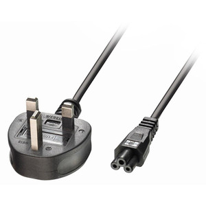 Various C5 (Cloverleaf/Mickey Mouse) power cord plug and socket, suitable for UK electrical outlets.