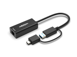 Various USB3.0 or USB-C to RJ45 Gigabit Ethernet Adapter, image showing different adapters including USB-C male to USB3.0 female with Ethernet port.
