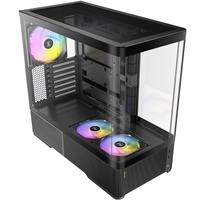 CW Office Antec Constellation C6 Curve ARGB Mid Tower Gaming PC Case, black panoramic glass PC case with ARGB fans and spacious interior