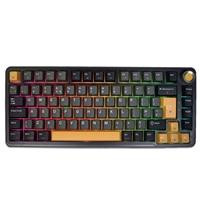 CW Office Marvo Titan 75 KG985W Wireless Mechanical Gaming Keyboard, compact black keyboard with multicolor backlit keys and a rotary control knob