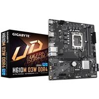 CW Office Gigabyte H610M D3W DDR4 Intel 1700 Socket Motherboard, Gigabyte H610M D3W DDR4 motherboard with Intel LGA 1700 socket shown beside its retail box