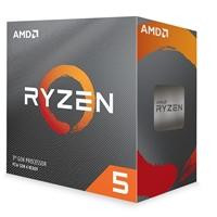 CW Office AMD Ryzen 5 3400G 3.7GHz 4 Core AM4 Processor, 8 Threads, 4.2GHz Boost, Radeon Vega 11 Graphics, AMD Ryzen 5 processor retail box shown from the front and side