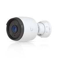 CW Office Ubiquiti UniFi Protect G6 Bullet UVC-G6-Bullet-W All Weather 4K PoE Camera, white outdoor bullet security camera with black lens face and adjustable wall mount