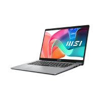CW Office MSI Modern 13 Laptop, open 13.3-inch laptop with a colorful MSI screen, slim silver-gray body, and black keyboard.