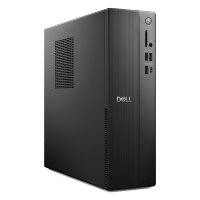 CW Office Dell Outlet A1 Pro QVS1260 Slim Desktop PC, Intel Core i3-14100 14th Gen, 8GB RAM, 512GB SSD, Windows 11 Pro with Keyboard & Mouse and 3-year onsite warranty, black Dell slim tower desktop computer shown from the front and side