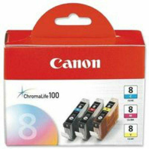 Canon CLI8 Cyan Magenta Yellow Standard Capacity Ink Cartridge 3 x 13ml Multipack - 0621B029 Canon CLI8 Cyan Magenta Yellow Standard Capacity Ink Cartridge 3 x 13ml Multipack - 0621B029