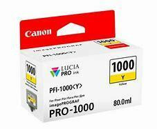 Canon PFI1000Y Yellow Standard Capacity Ink Cartridge 80ml - 0549C001