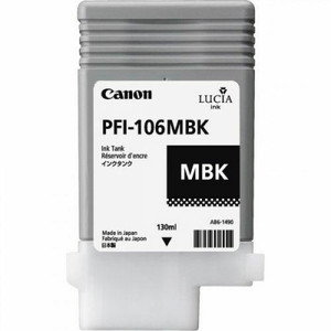 Canon PFI106MBK Matte Black Standard Capacity Ink Cartridge 130ml - 6620B001