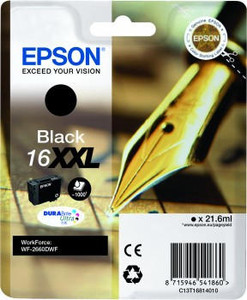 Epson 16XXL Pen and Crossword Black Extra High Yield Ink Cartridge 22ml - C13T16814012