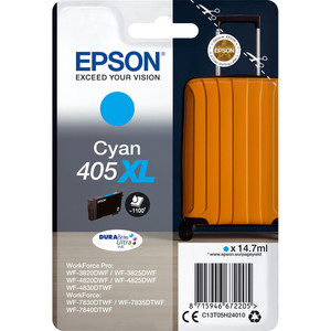 Epson EPSON 405XL DURABRITE CYAN INKJET SUITCASE Epson EPSON 405XL DURABRITE CYAN INKJET SUITCASE