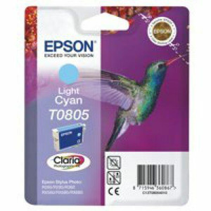 Epson Hummingbird Singlepack Light Cyan T0805 Claria Photographic Ink Ink Cartridge Epson Hummingbird Singlepack Light Cyan T0805 Claria Photographic Ink Ink Cartridge