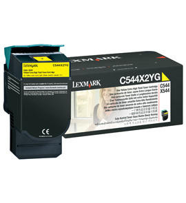 Lexmark 0C544X2YG C544, X544 Yellow Extra High Yield Toner Cartridge Original