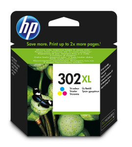 HP Original HP 302XL Cyan, Magenta, Yellow Tri-Colour Ink Cartridge F6U67AE HP Original HP 302XL Cyan, Magenta, Yellow Tri-Colour Ink Cartridge F6U67AE