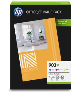 HP Original HP 903XL Officejet Value Pack Cyan, Magenta, Yellow Multipack of Ink Cartridges 1CC20AE HP Original HP 903XL Officejet Value Pack Cyan, Magenta, Yellow Multipack of Ink Cartridges 1CC20AE