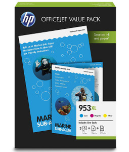 HP Original HP 953XL Officejet Value Pack Cyan, Magenta, Yellow Multipack of Ink Cartridges 1CC21AE HP Original HP 953XL Officejet Value Pack Cyan, Magenta, Yellow Multipack of Ink Cartridges 1CC21AE