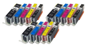 Cartridge World 3 x Compatible with Canon PGI-550/CLI-551 XL Multipack 15 Cartridges