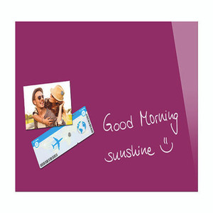 Cartridge World Mag Glass Board 450x450x9mm - Berry