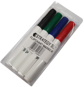 Cartridge World Flipchart Marker Assorted Wallet (4)