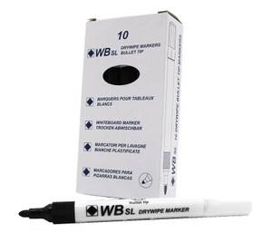 Cartridge World Drywipe Bullet Tip Marker Black