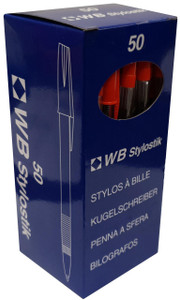 Cartridge World Ballpoint Pen Medium Red (50)