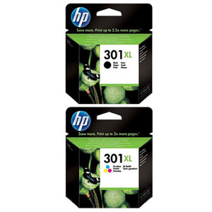 HP Original HP 301XL Black & Tri Colour Ink Cartridge Pack (CH563EE, CH564EE)  HP Original HP 301XL Black & Tri Colour Ink Cartridge Pack (CH563EE, CH564EE)