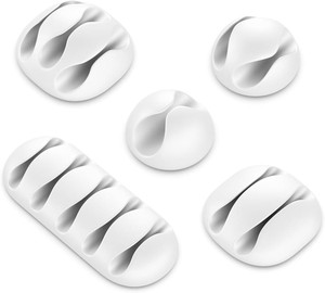 Cartridge World Self Adhesive Cable Clips (5 Pack) 