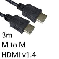 Cartridge World HDMI 1.4 (M) to HDMI 1.4 (M) 3m Black OEM Display Cable 