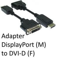 Cartridge World DisplayPort 1.2 (M) to DVI-D (F) Black OEM Adapter 