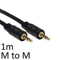 Cartridge World 3.5mm (M) Stereo Plug to 3.5mm (M) Stereo Plug 1m Black OEM Cable 