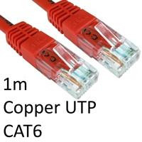 Cartridge World RJ45 (M) to RJ45 (M) CAT6 1m Red OEM Moulded Boot Copper UTP Network Cable 