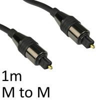 Cartridge World TOSLINK Digital Optical (M) to Digital Optical (M) 1m Black OEM Cable 